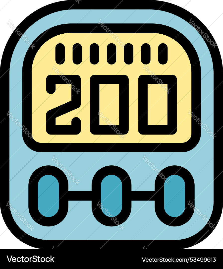 Digital handheld device showing number two hundred Digital handheld device showing number two hundred vector image