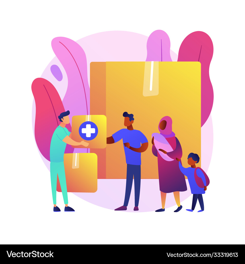 Humanitarian Aid Support vector image