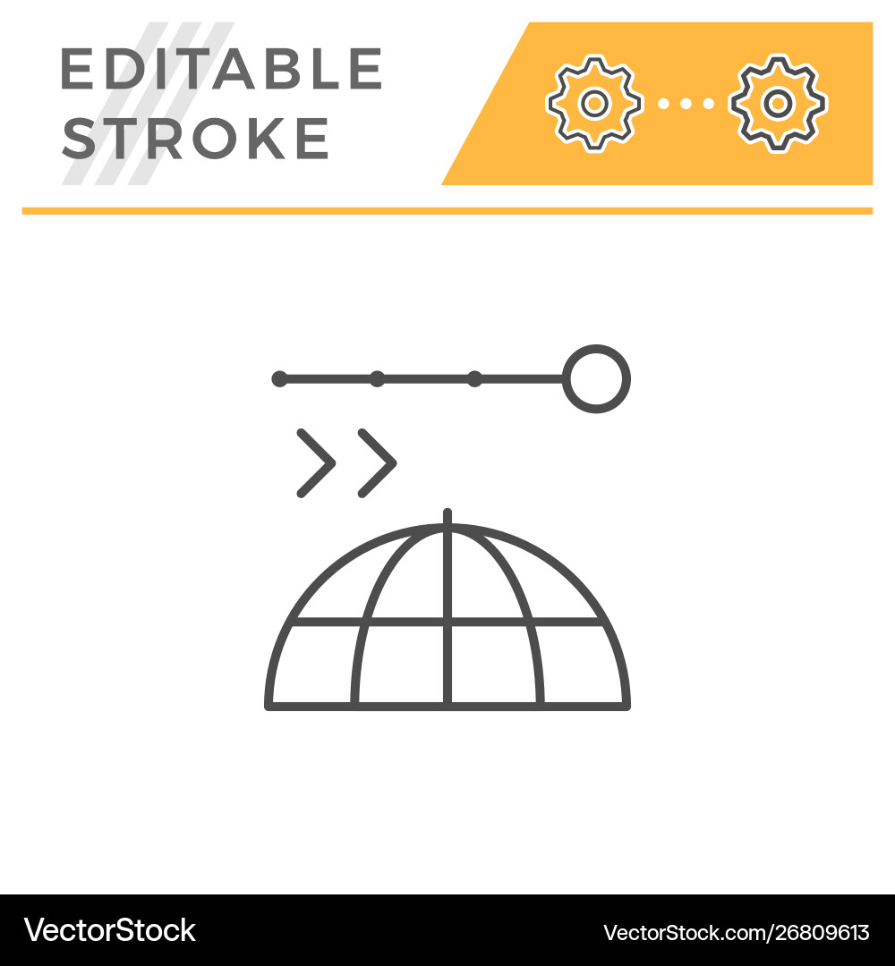 Navigation editable stroke line icon Navigation editable stroke line icon vector image