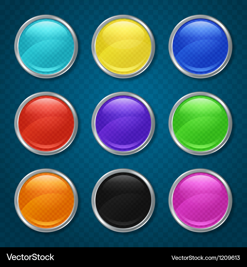 Round patterned icons for the app Vector Image
