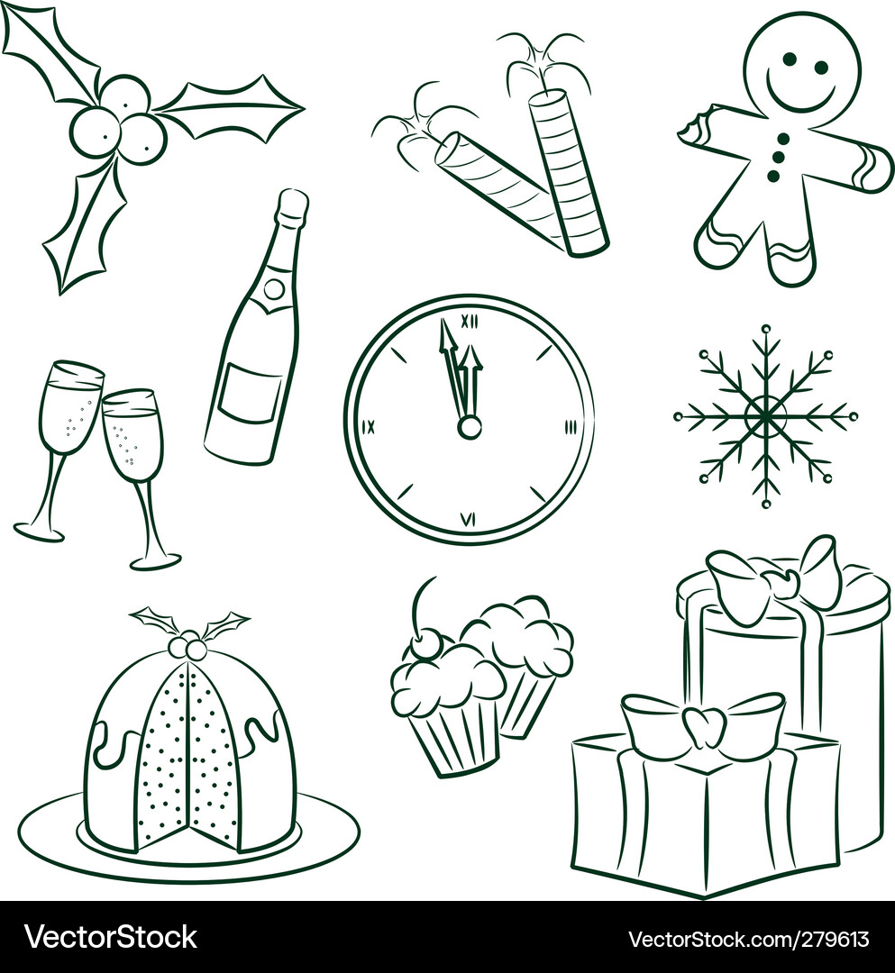 Weihnachten Icon Vektorbild