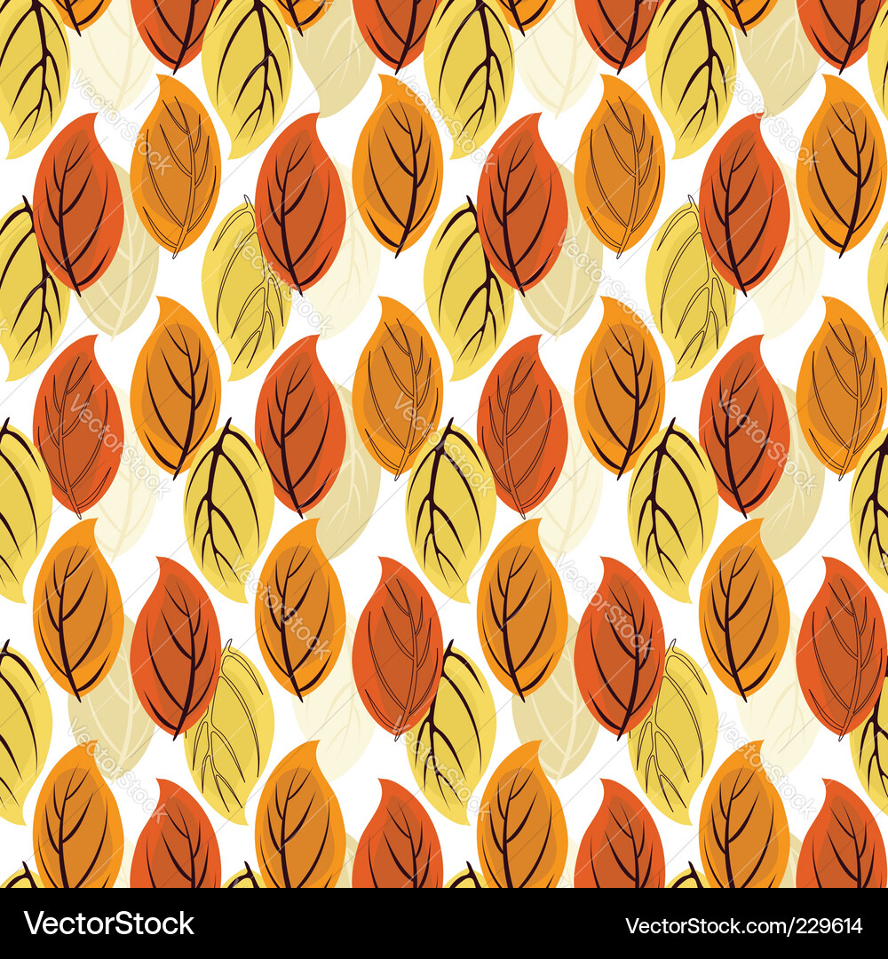 Autumn Leaf Pattern Vector Image
