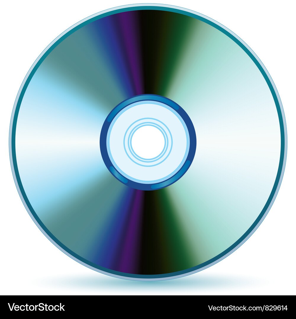 CD Disk Close-Up Vector Image