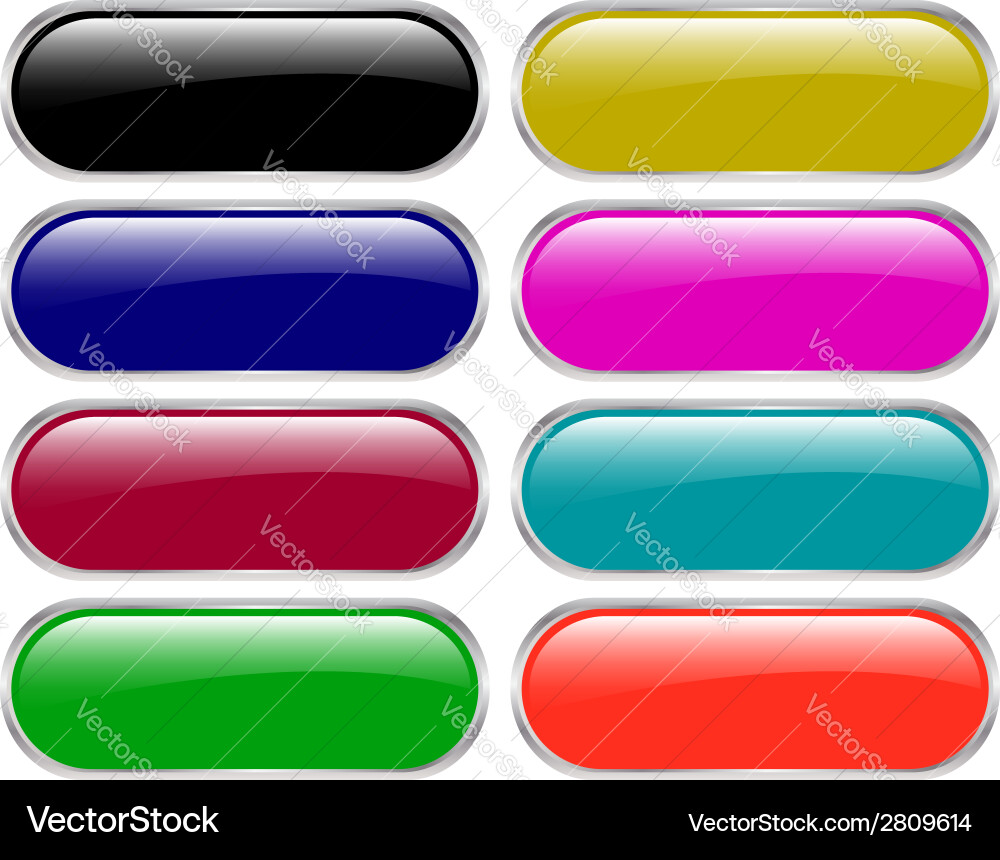 Glossy web buttons Vector Image