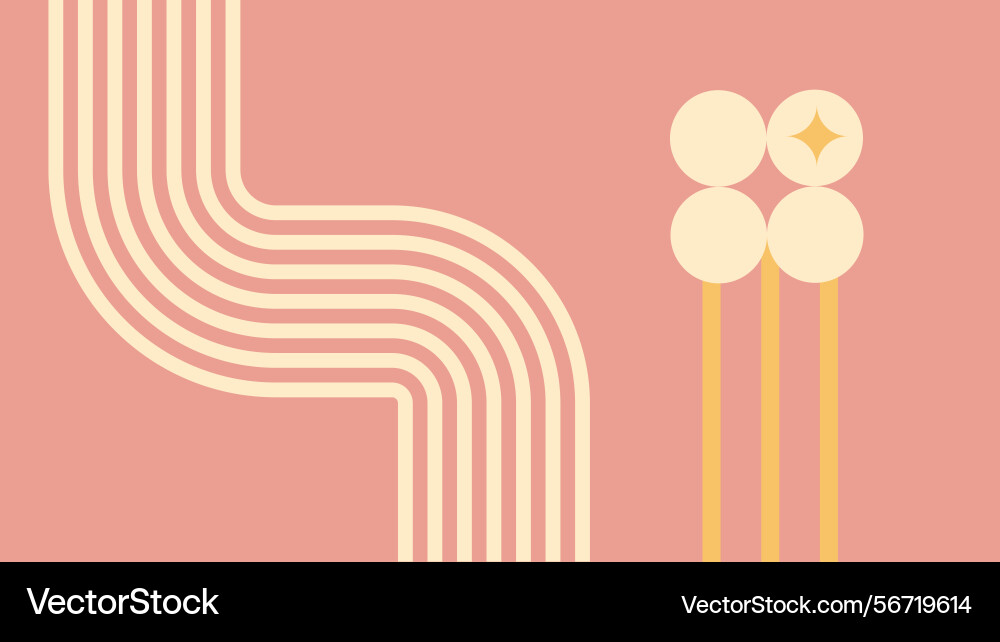 Modern abstract minimal art with curved lines Modern abstract minimal art with curved lines Vector Image