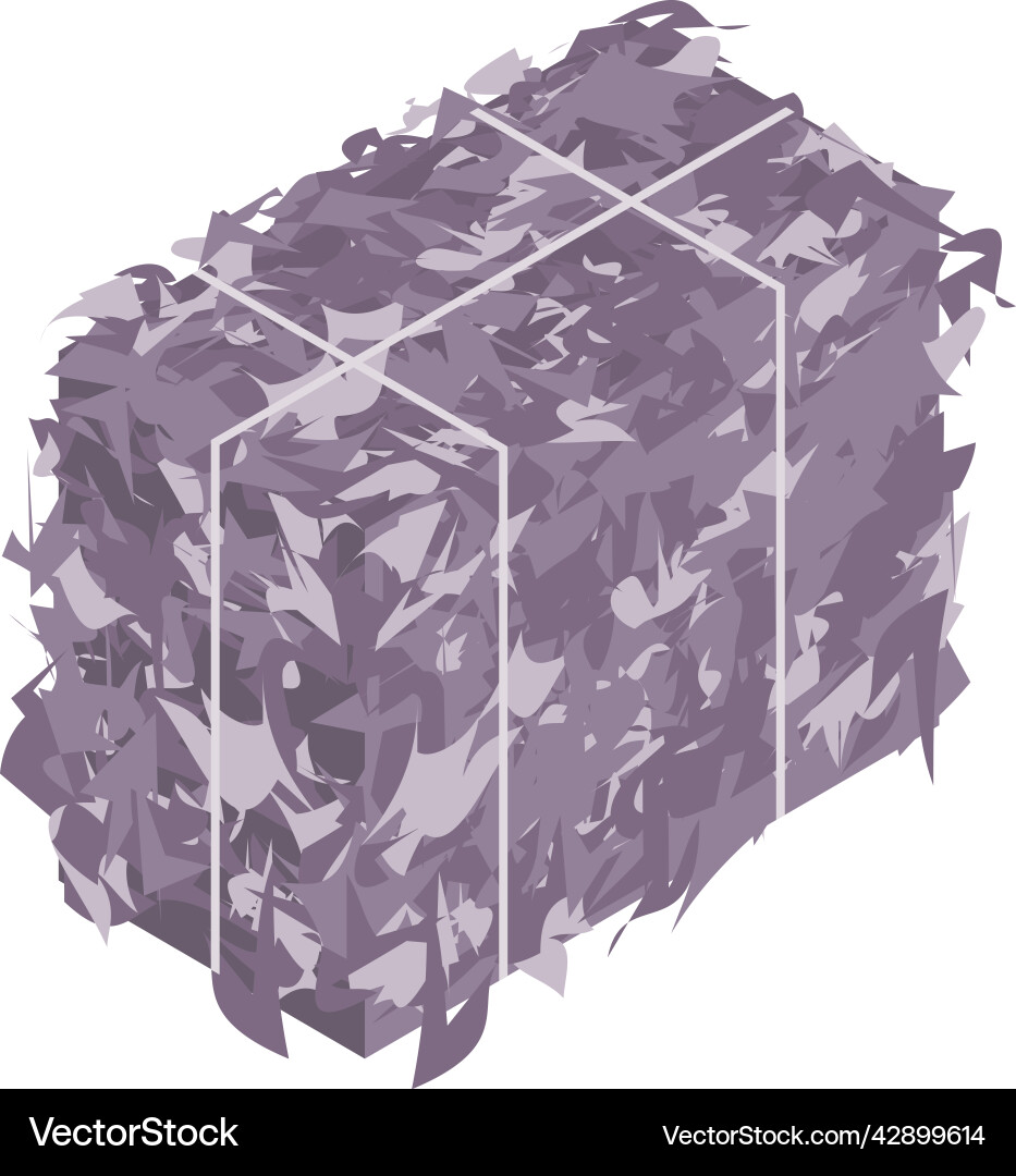 Monochrome compressed garbage composition Vector Image