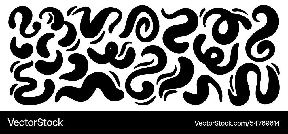Organic abstract liquid irregular paint blobs bold Organic abstract liquid irregular paint blobs bold vector image