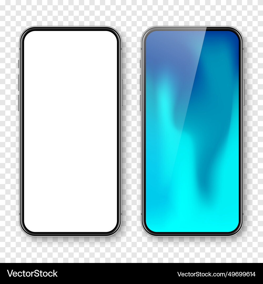 Smartphone with blank touch screen and abstract Smartphone with blank touch screen and abstract vector image