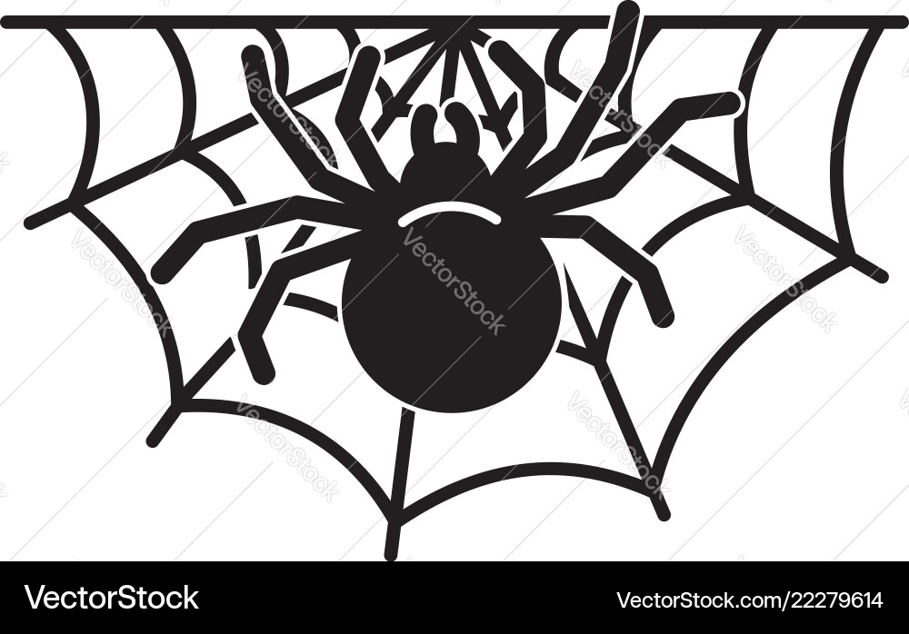 Spider Nest Icon - Web Motif vector image