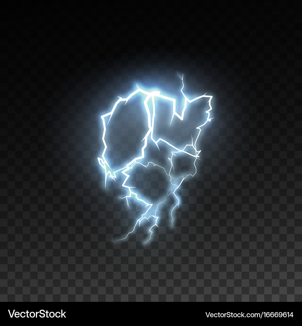 Thunderbolt or lightning visual effect for design vector image