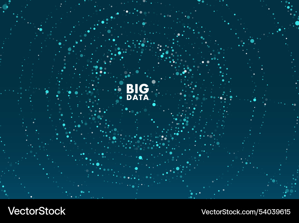 Abstract big data visualization vector image