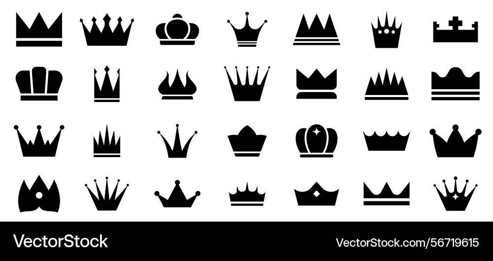 Crown icon royal king queen prince crowns Crown icon royal king queen prince crowns Vector Image