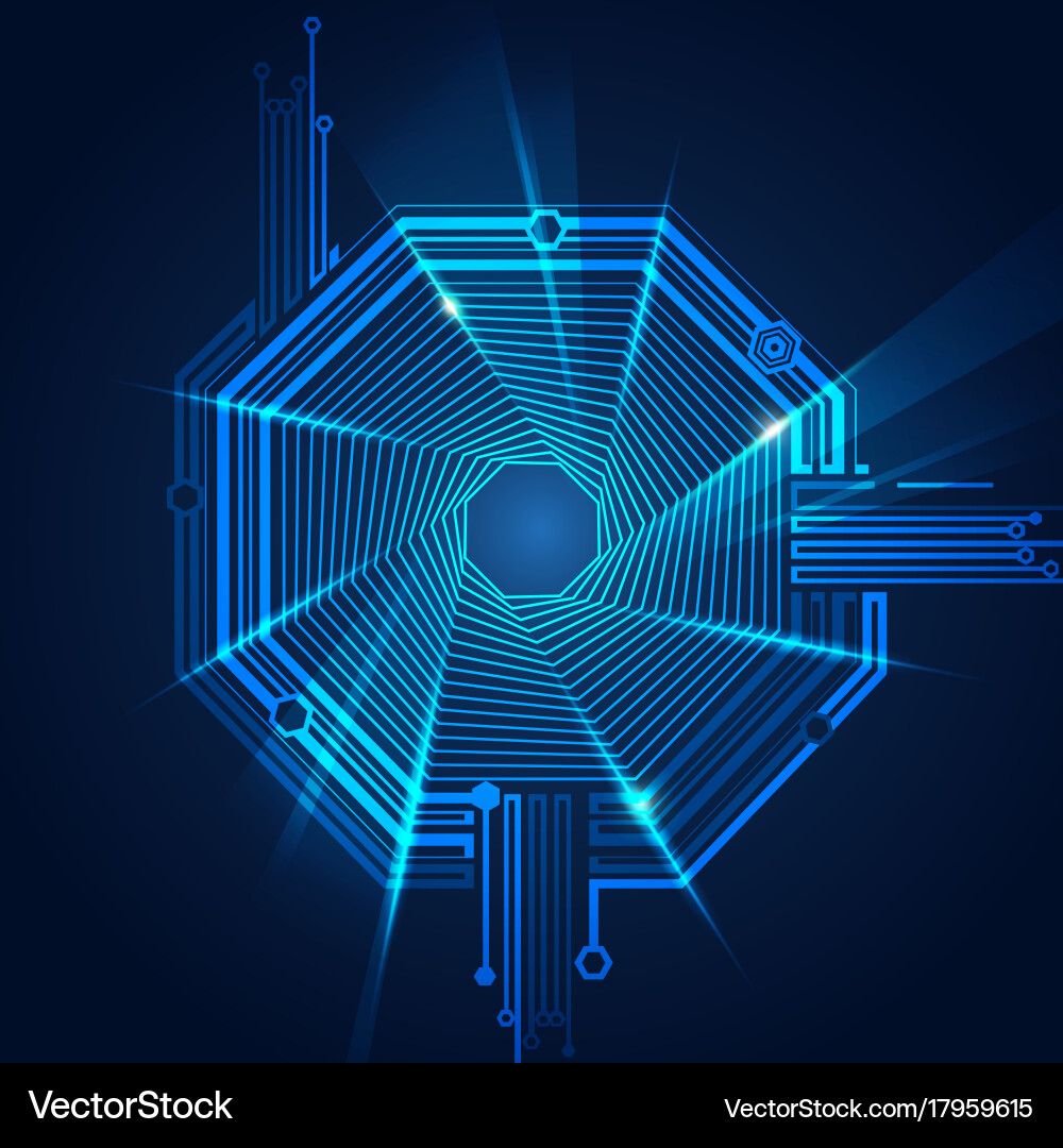 Futuristic Circuit Network Royalty Free Vector Image