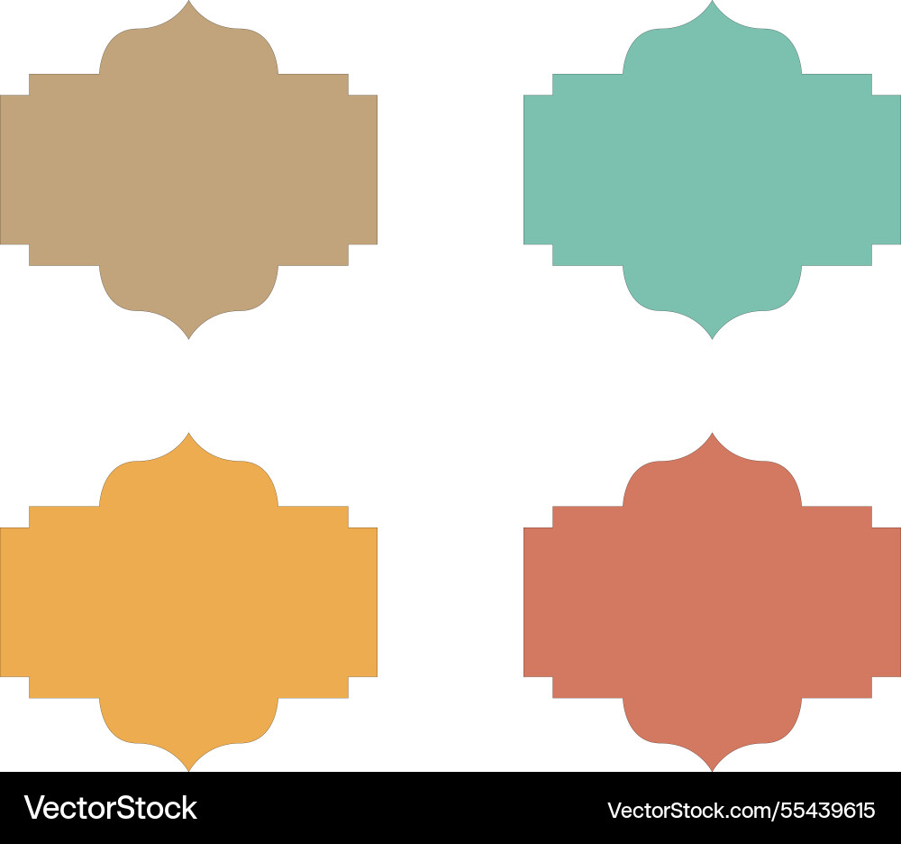 Paper frames design elements isolated on white vector image