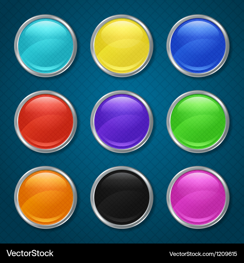 Round patterned icons for the app Vector Image