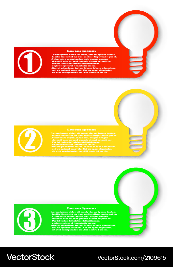 Set of colored banners design elements for web vector image