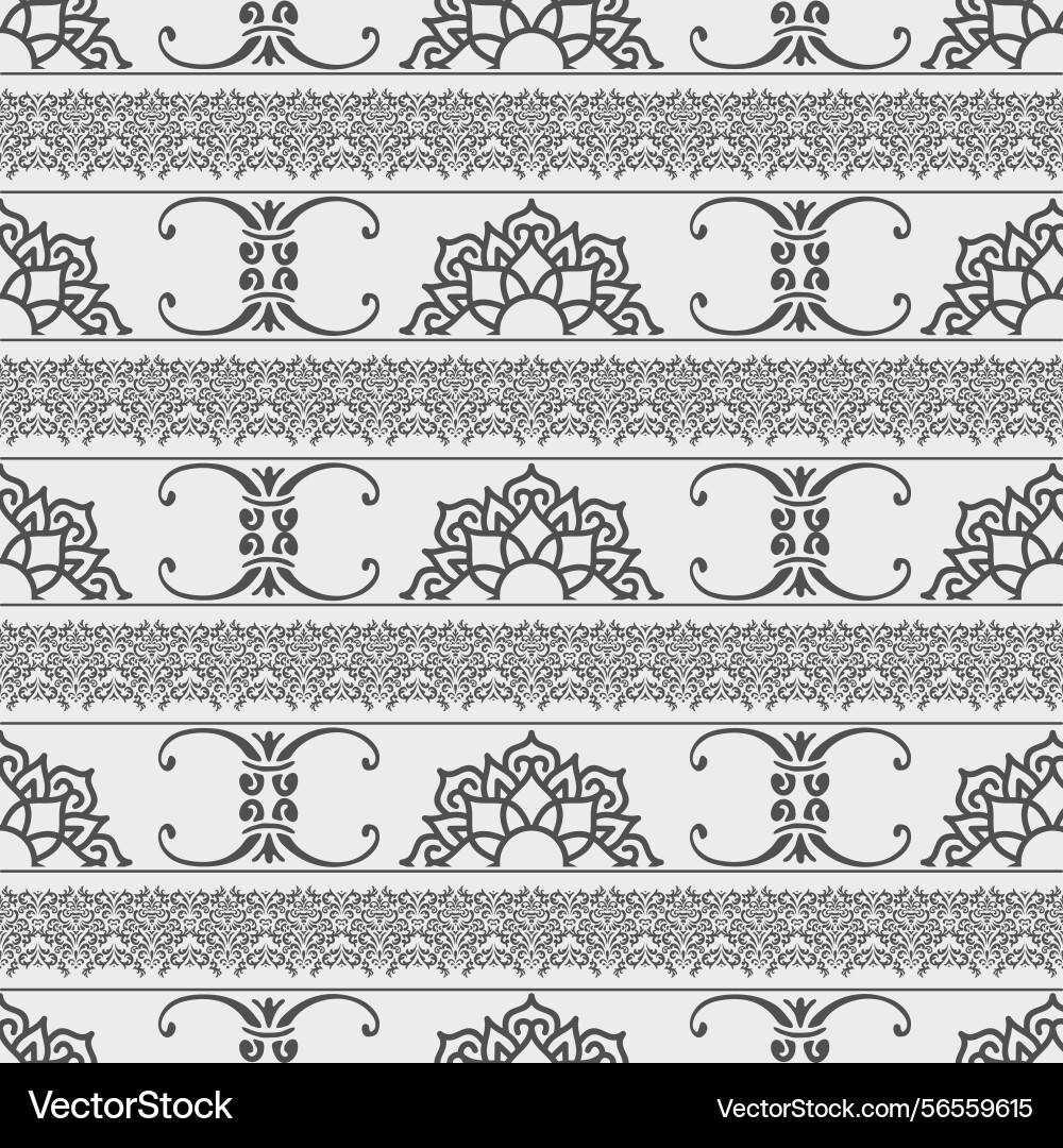 Set of seamless borders for design application Vector Image
