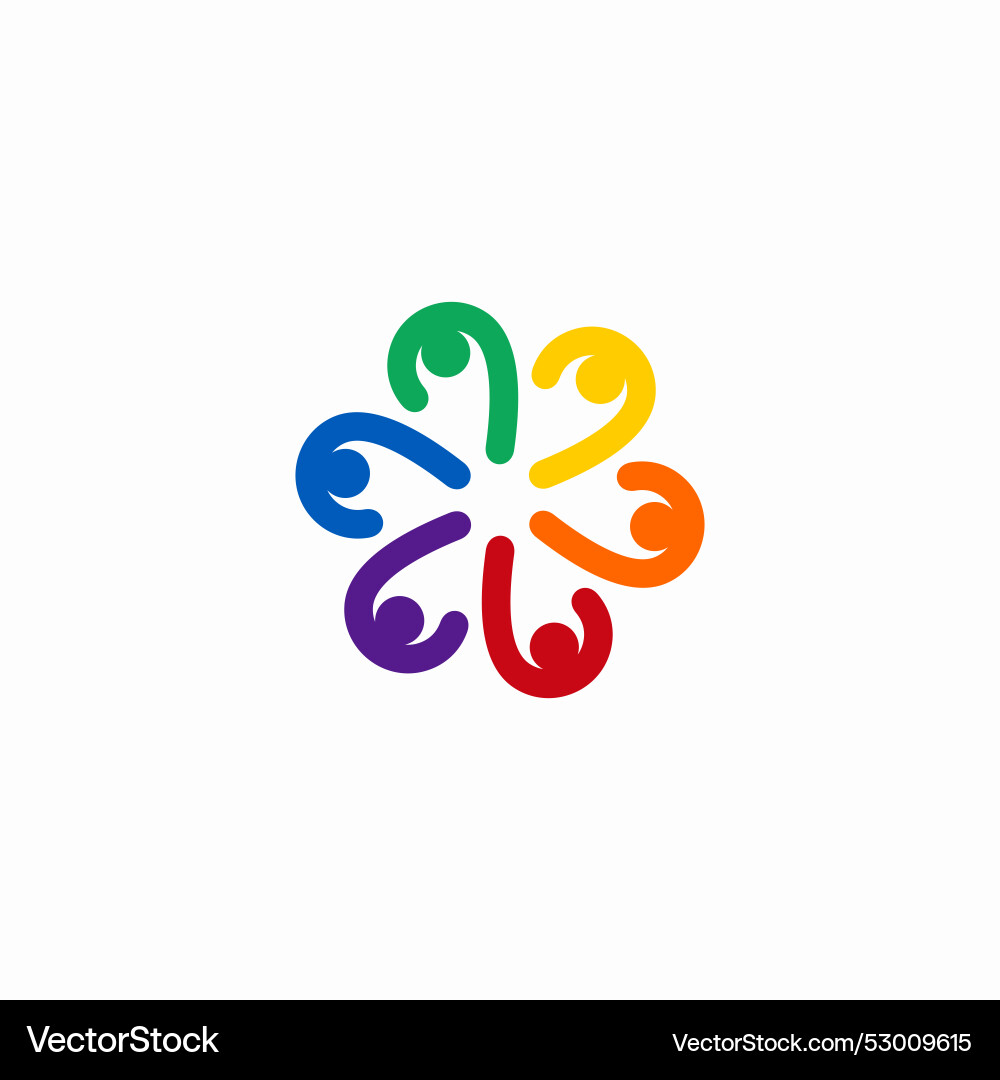 Unity people logo design template Unity people logo design template vector image