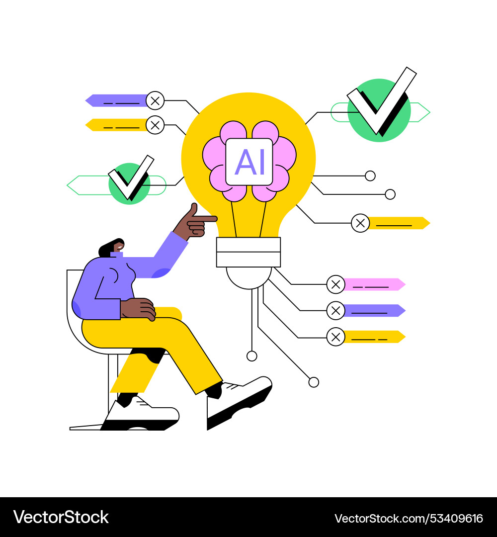 Ai-backed proactive issue resolution abstract Ai-backed proactive issue resolution abstract Vector Image
