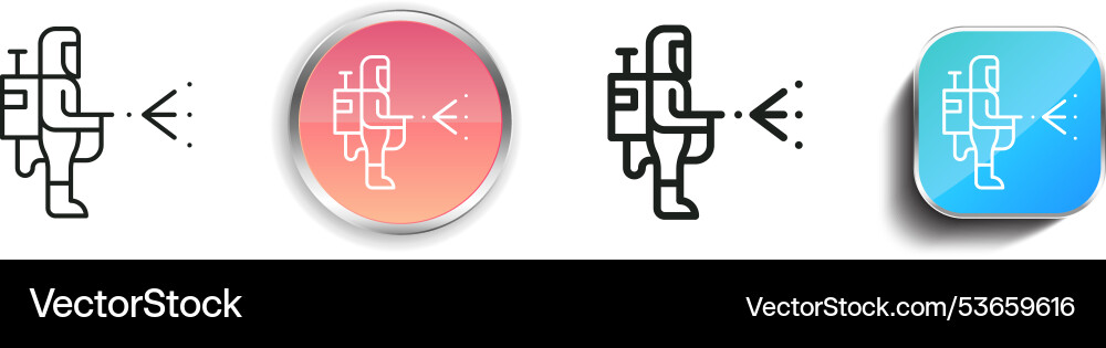 Disinfectant icon thin linear regular and button Disinfectant icon thin linear regular and button vector image