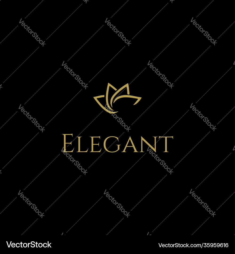 Einfache minimalistische elegante Luxus Lotus Blumenlinie Einfache minimalistische elegante Luxus Lotus Blumenlinie vektorbild
