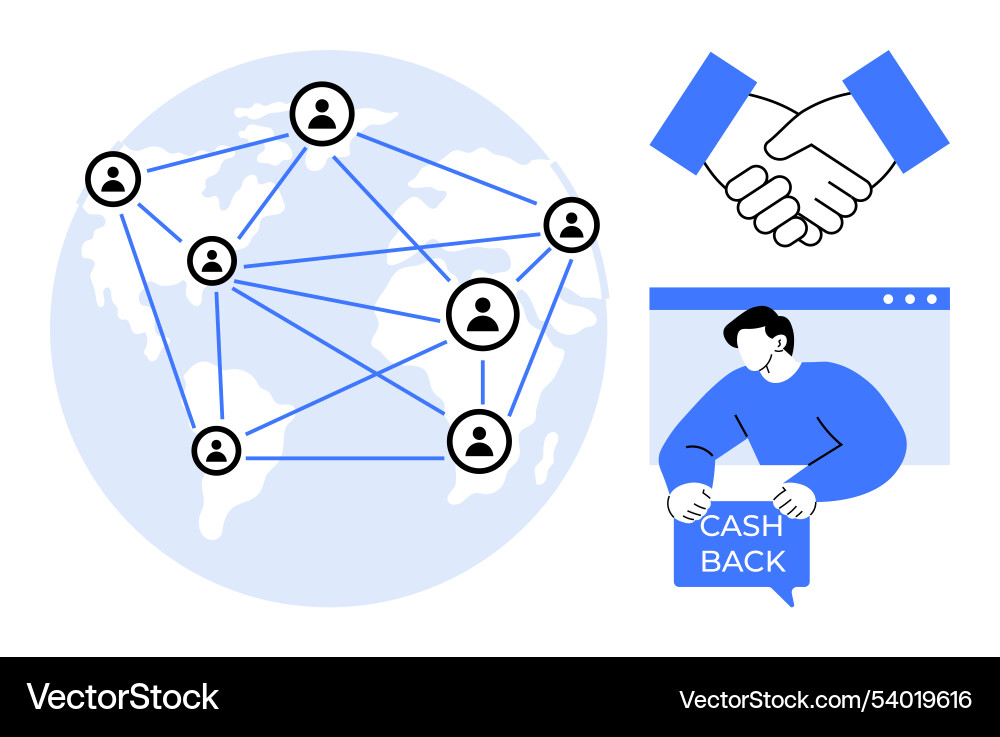 Global networking and financial transactions Global networking and financial transactions vector image