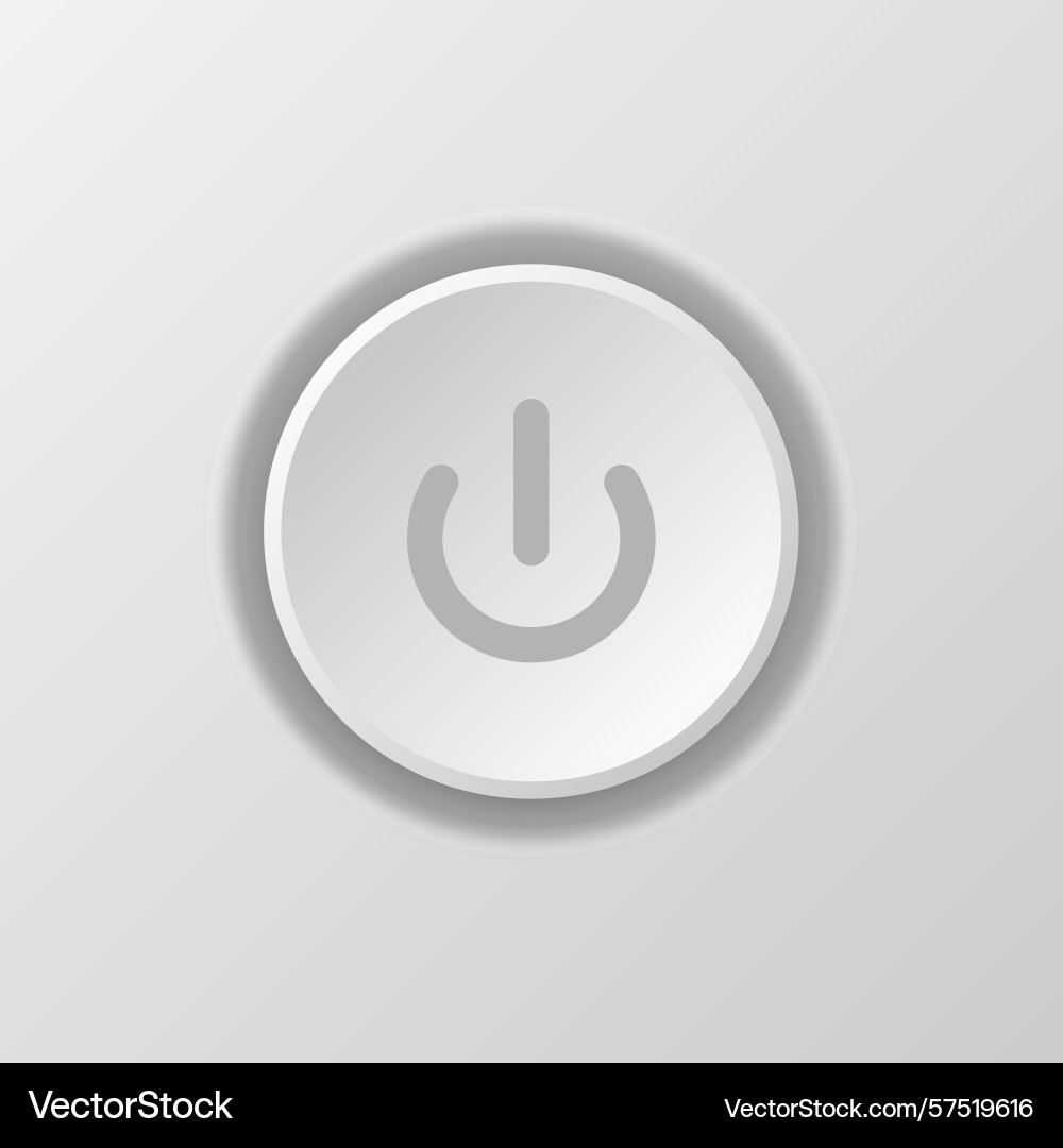 On and off button neomorphism style with shadow Vector Image