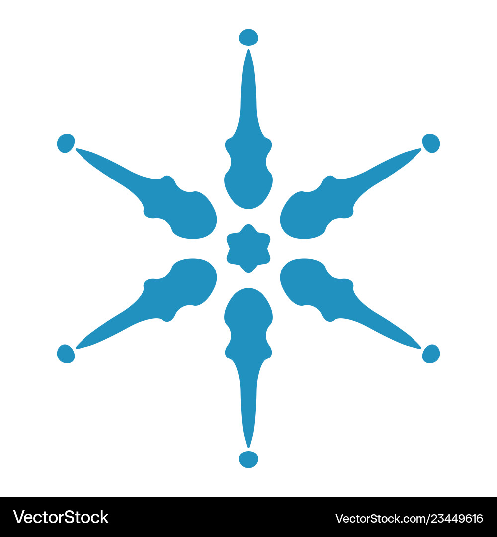 Simple isolated snowflake Simple isolated snowflake Vector Image