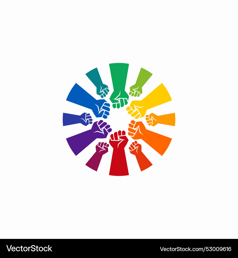 Unity Hands Logo Template vector image