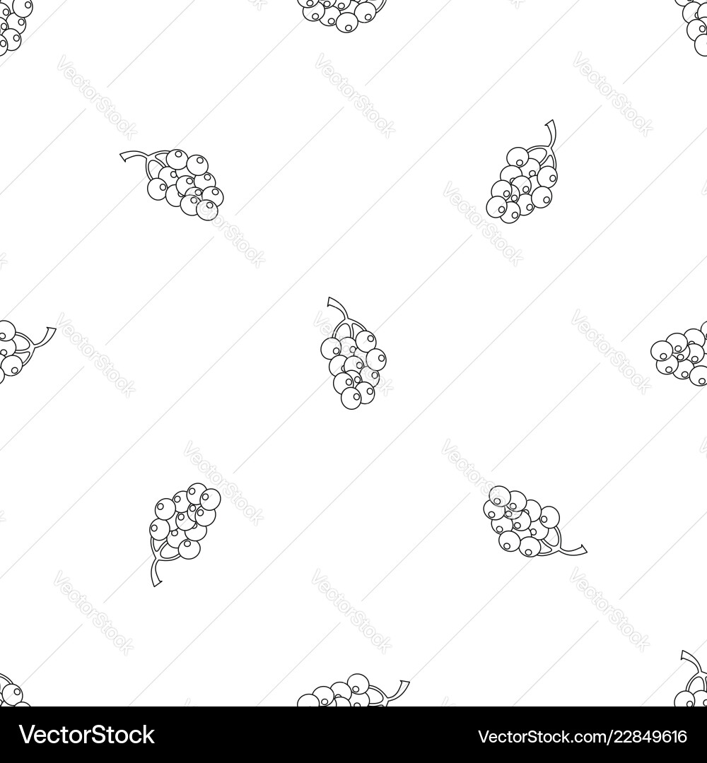 Unripe grape pattern seamless vector image