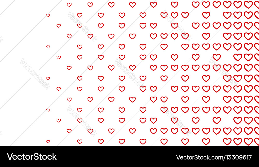 Heart Halftone Pattern Background vector image
