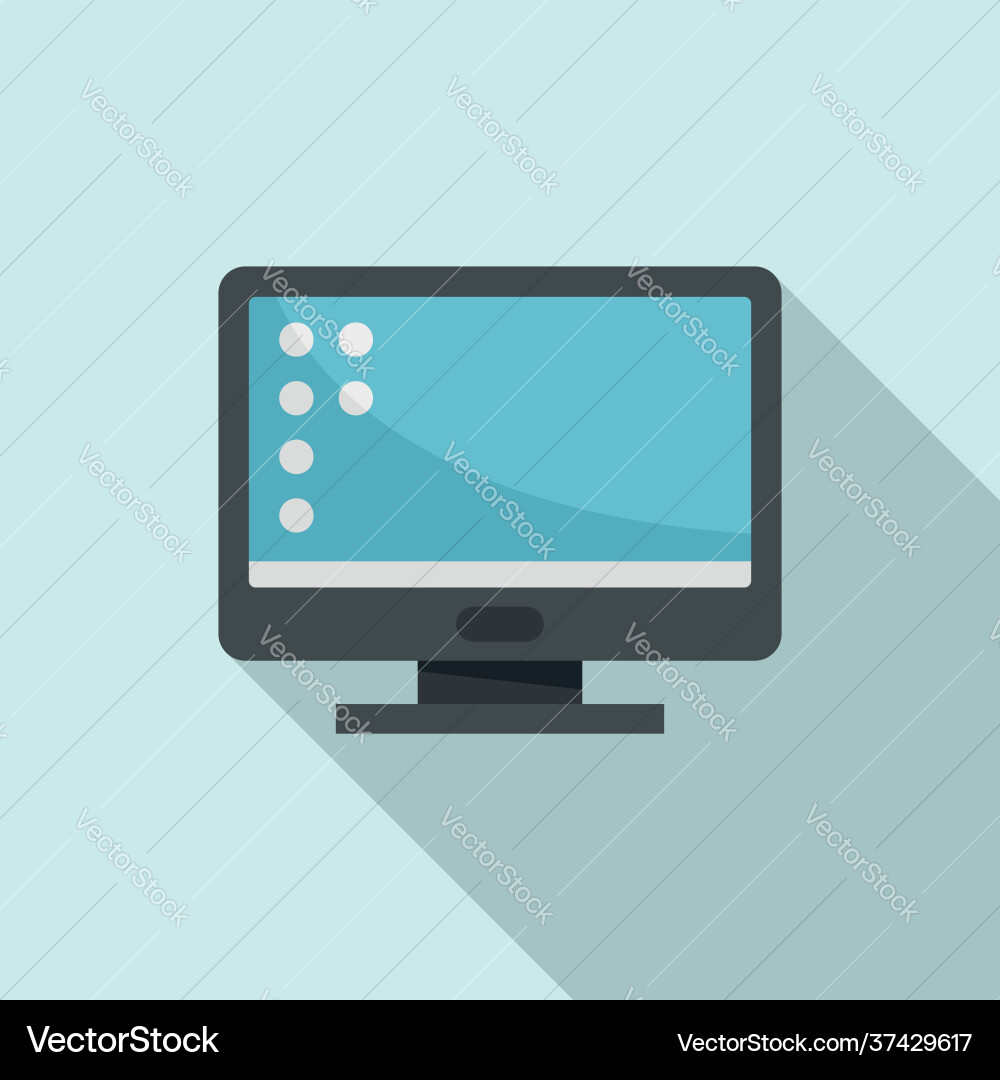 Monitor operating system icon flat style Monitor operating system icon flat style vector image