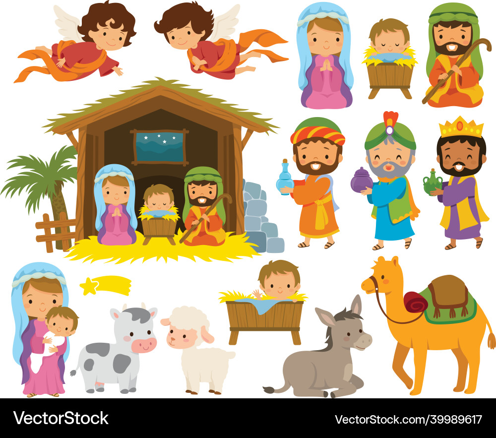Nativity Scene Clip Art Vector Images Illustrations Free Nativity