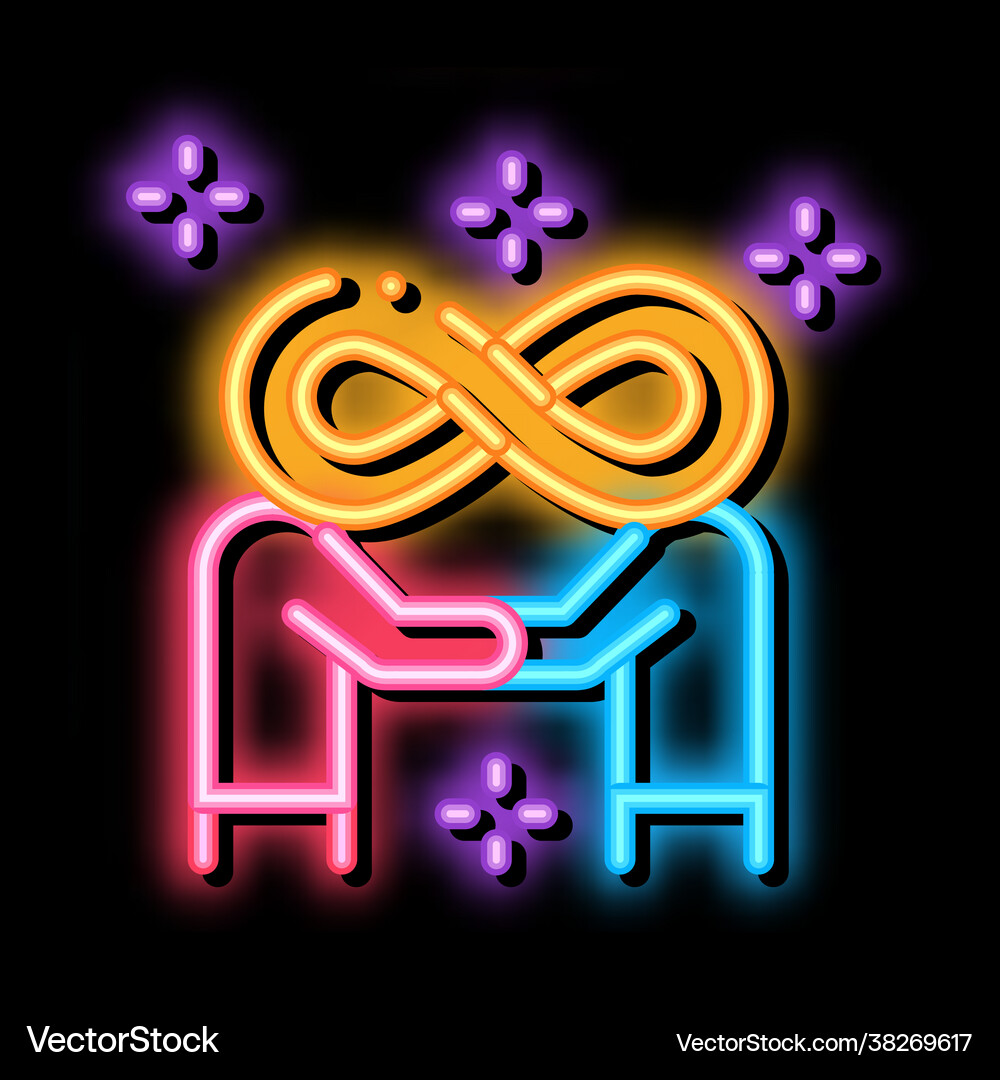 Perpetual contract neon glow icon – Royalty-Free Vector | VectorStock