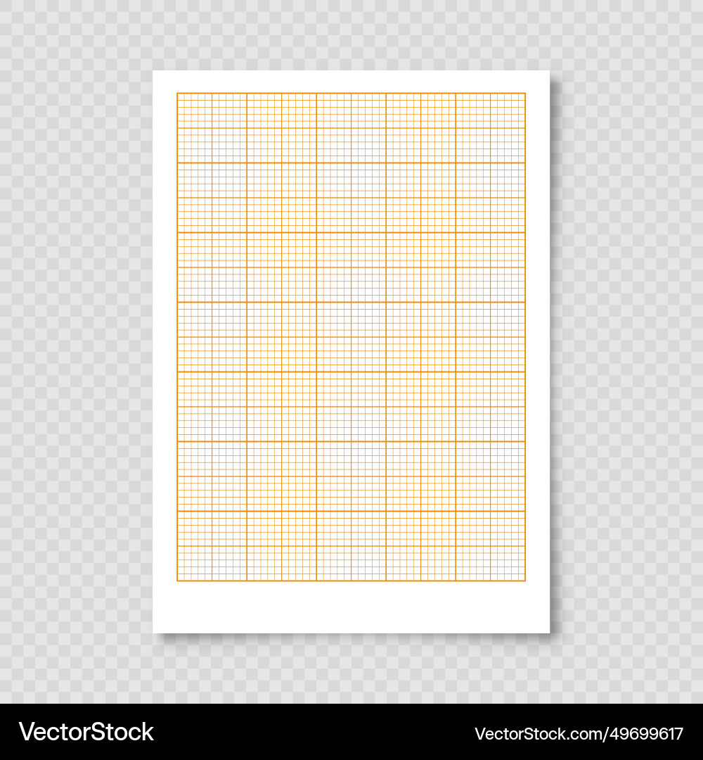 Sheet of graph paper with grid millimeter Sheet of graph paper with grid millimeter vector image