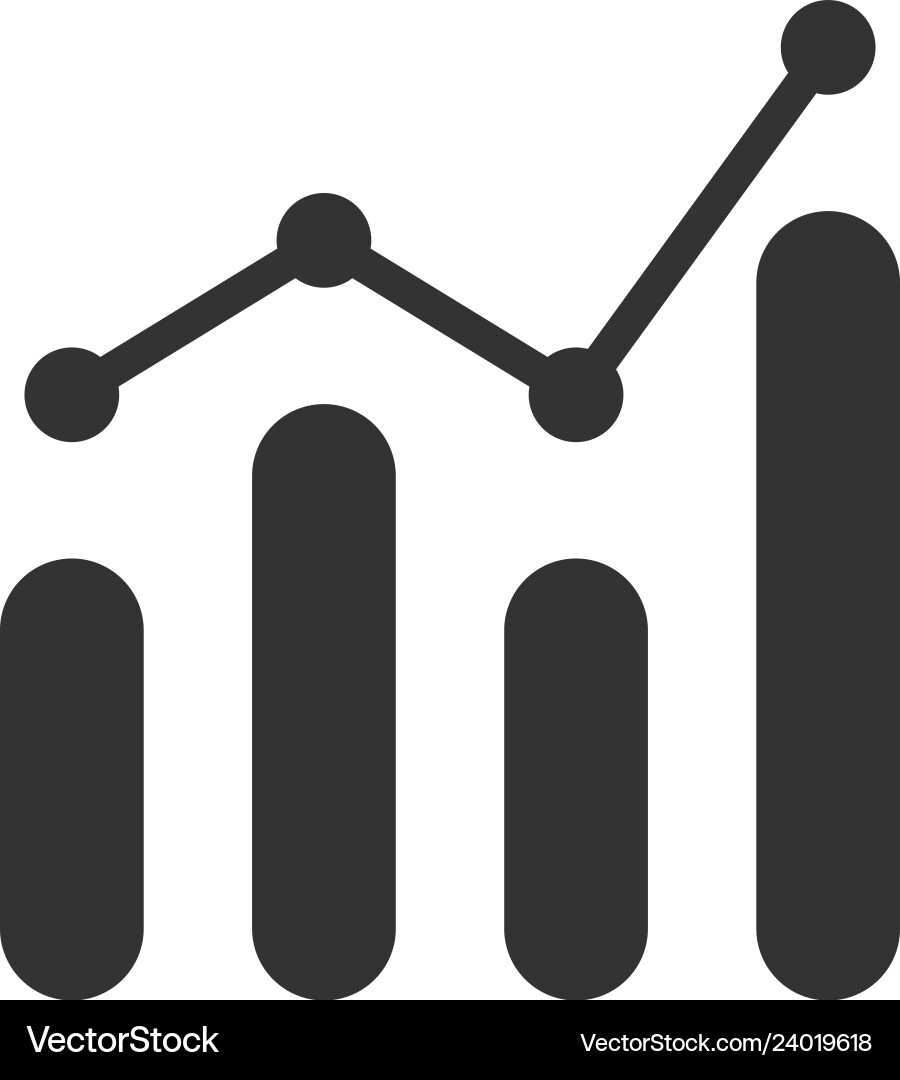 Analytics Chart Icon Set vector image