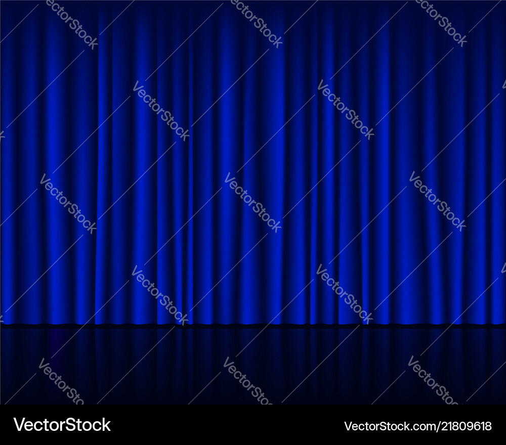 Dark Blue Curtain Stage Backdrop – Royalty-Free Vector | VectorStock, image size:1000x880