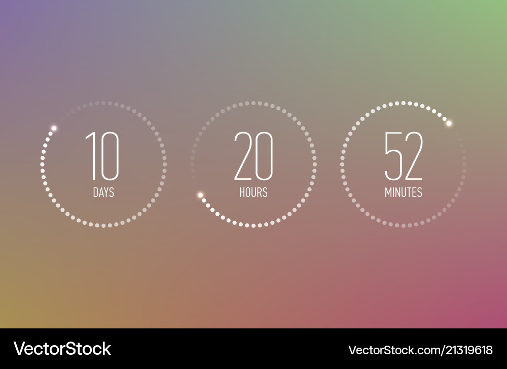 Digital Countdown Timer vector image