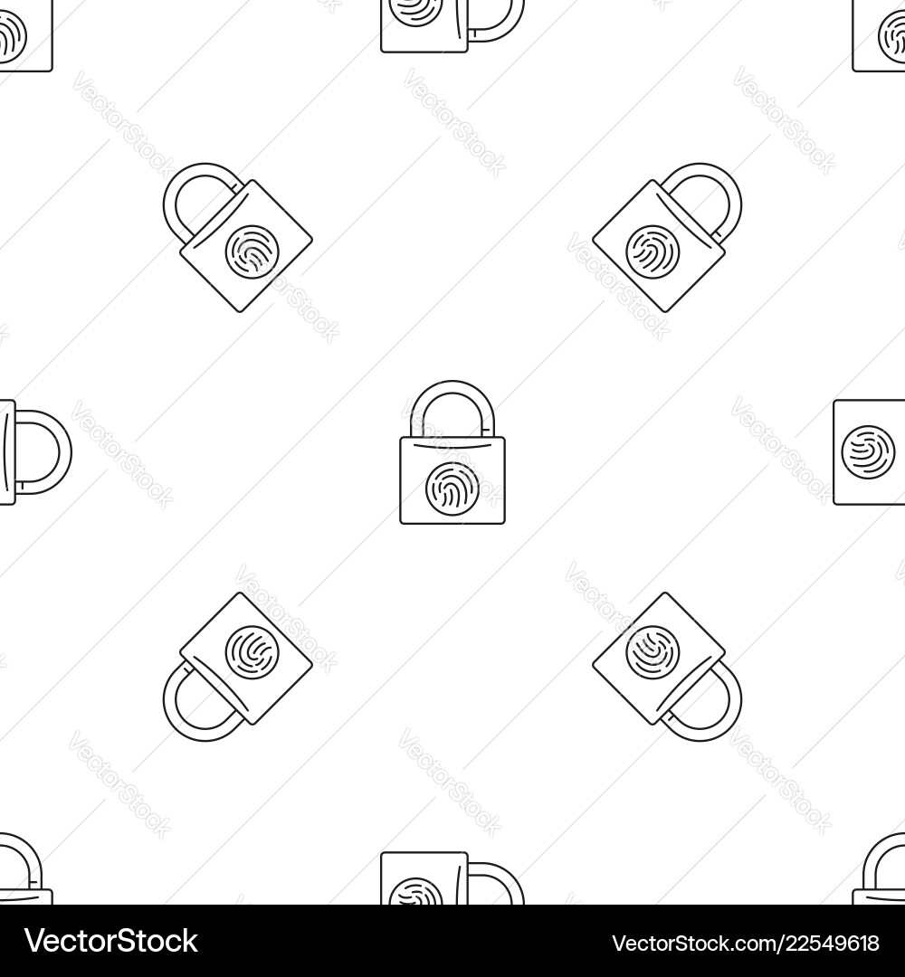 Fingerprint lock pattern seamless Vector Image