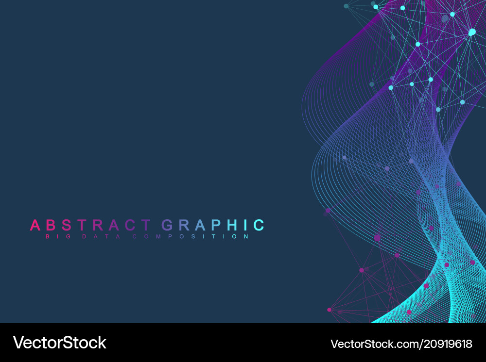 Geometric abstract background with connected lines Vector Image