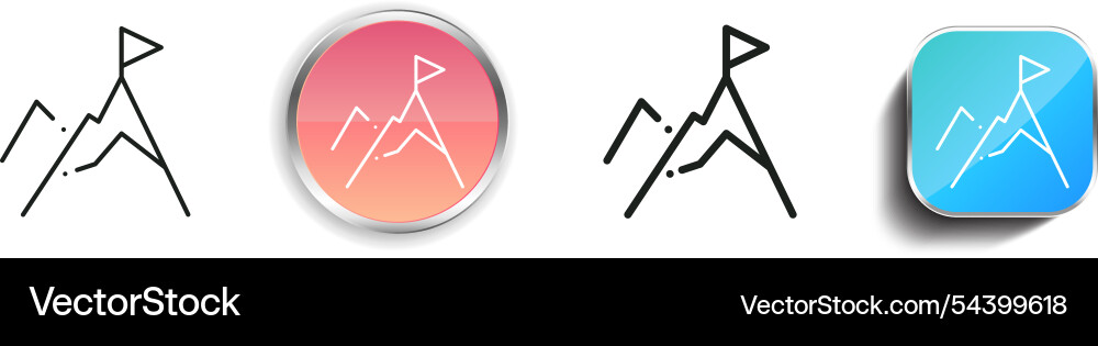 Goal icon thin linear regular and button style Vector Image