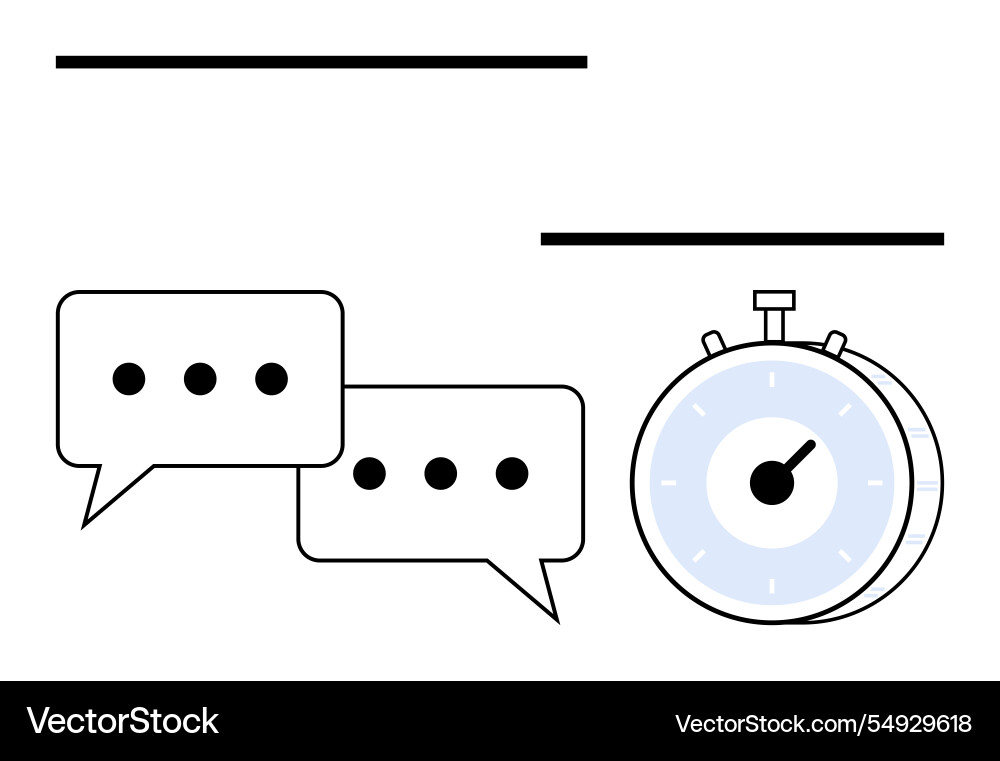 Timed messaging concept with speech bubbles Timed messaging concept with speech bubbles vector image
