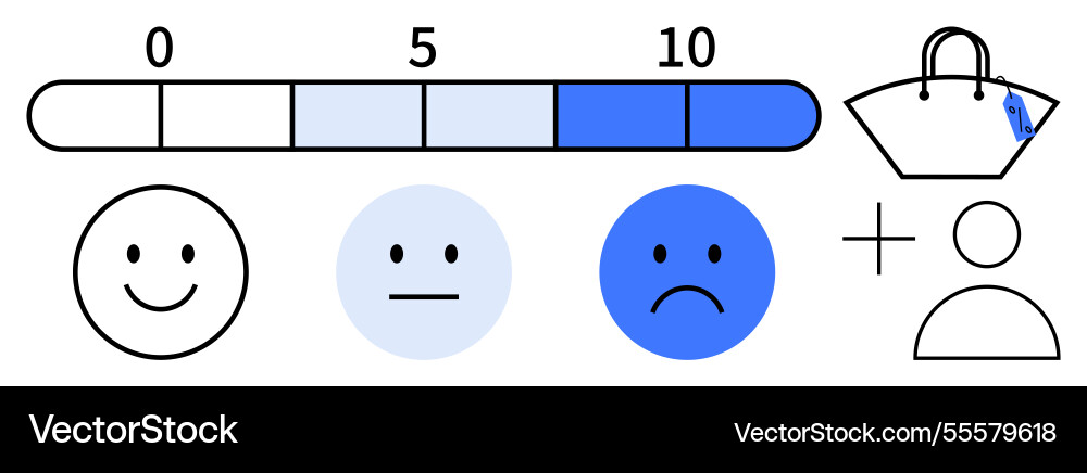 Visual representation of customer satisfaction Visual representation of customer satisfaction vector image