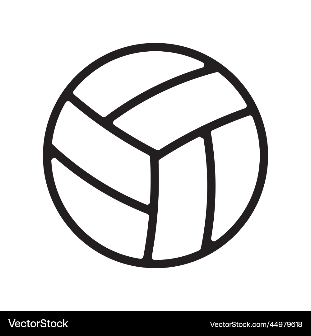 Volley ball icon isolated flat design Volley ball icon isolated flat design vector image