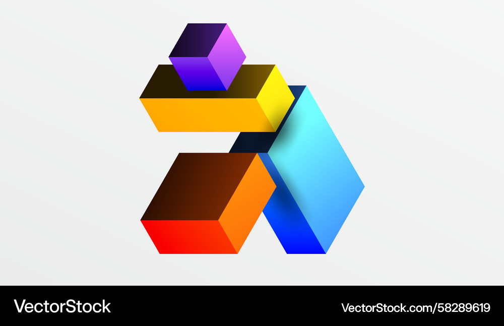 Abstract geometric shapes overlap creating Abstract geometric shapes overlap creating Vector Image