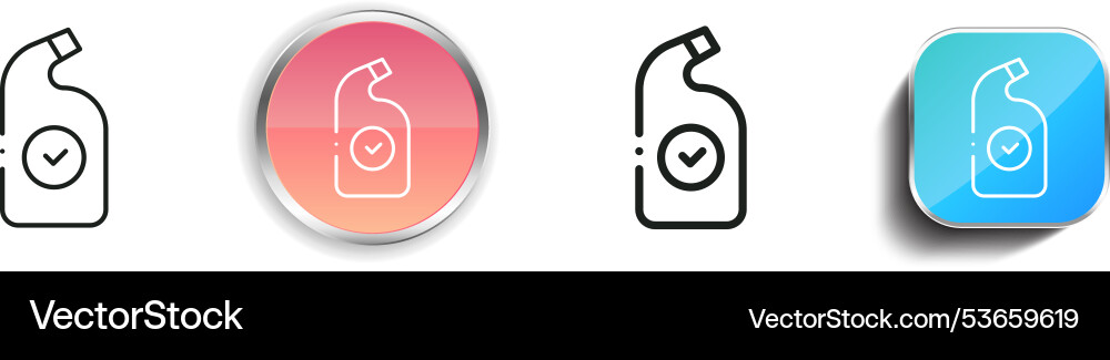 Disinfection icon thin linear regular and button vector image