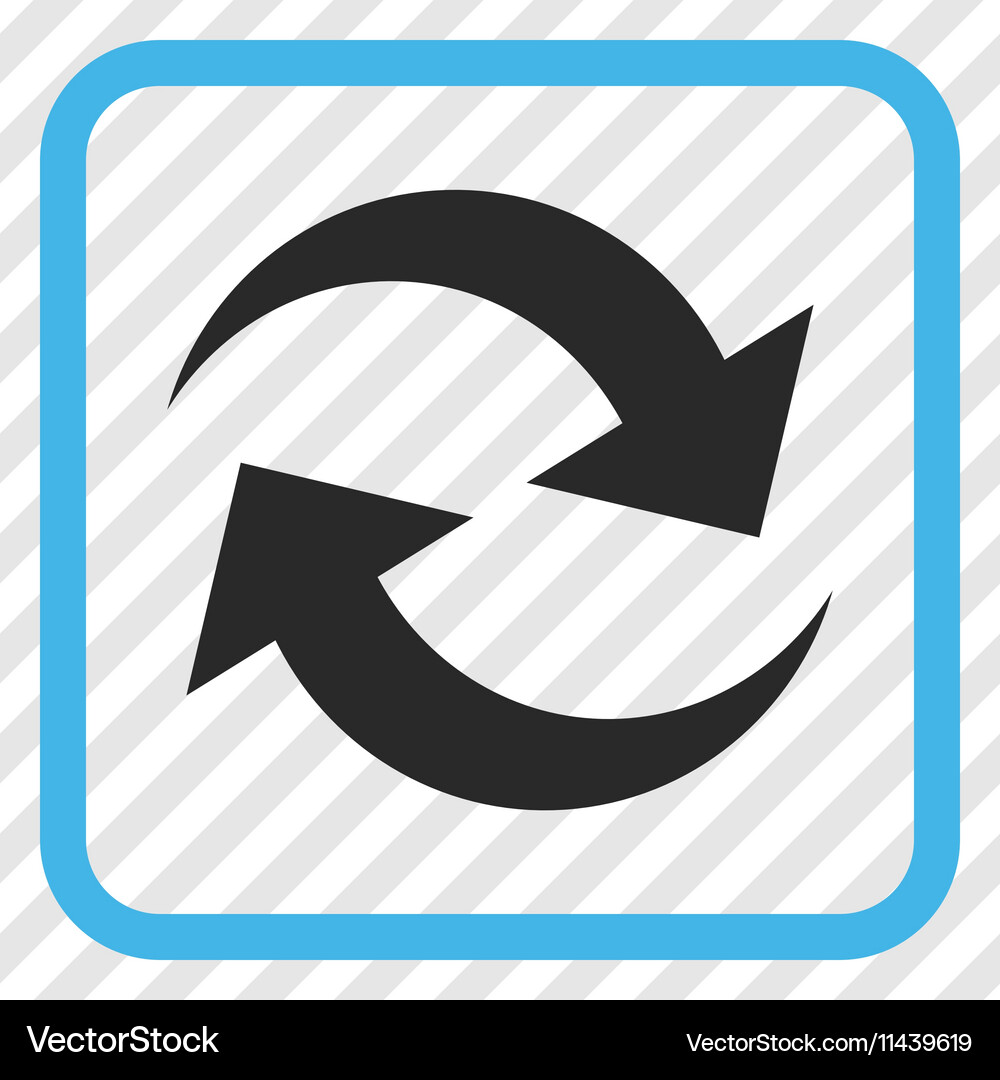 Refresh arrows icon in a frame Vector Image
