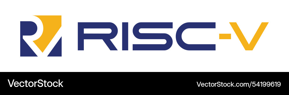 Risc-v processor logo vector image
