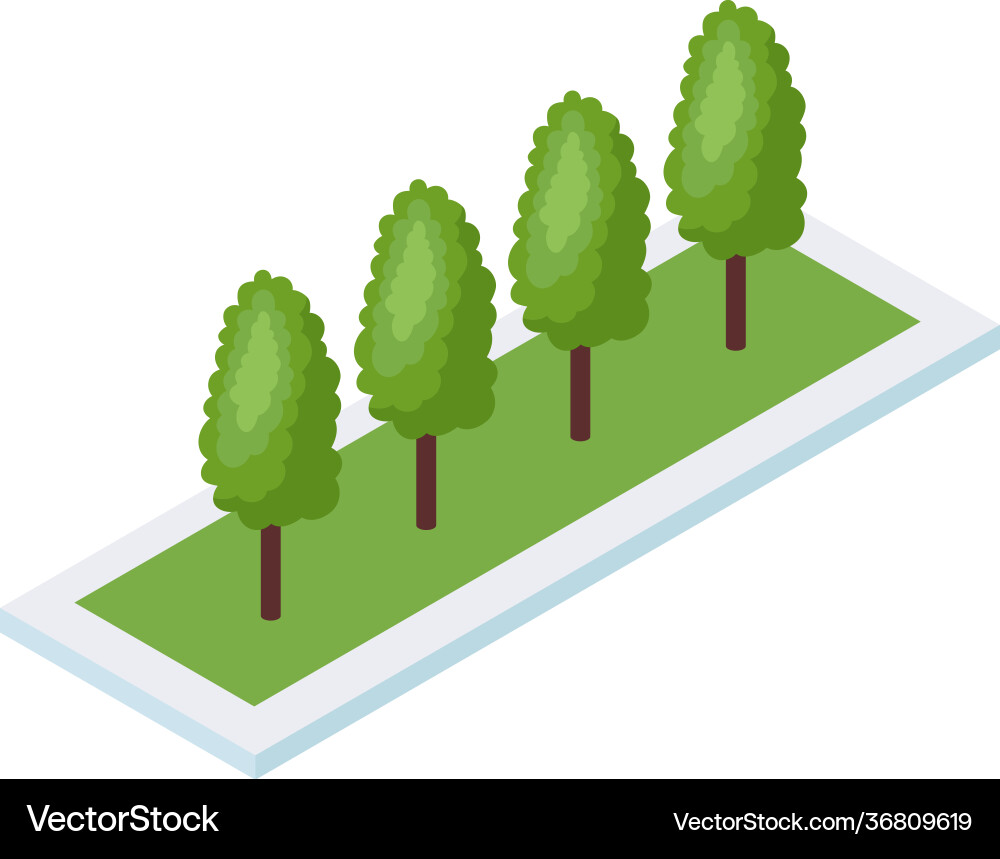 Row of trees composition vector image