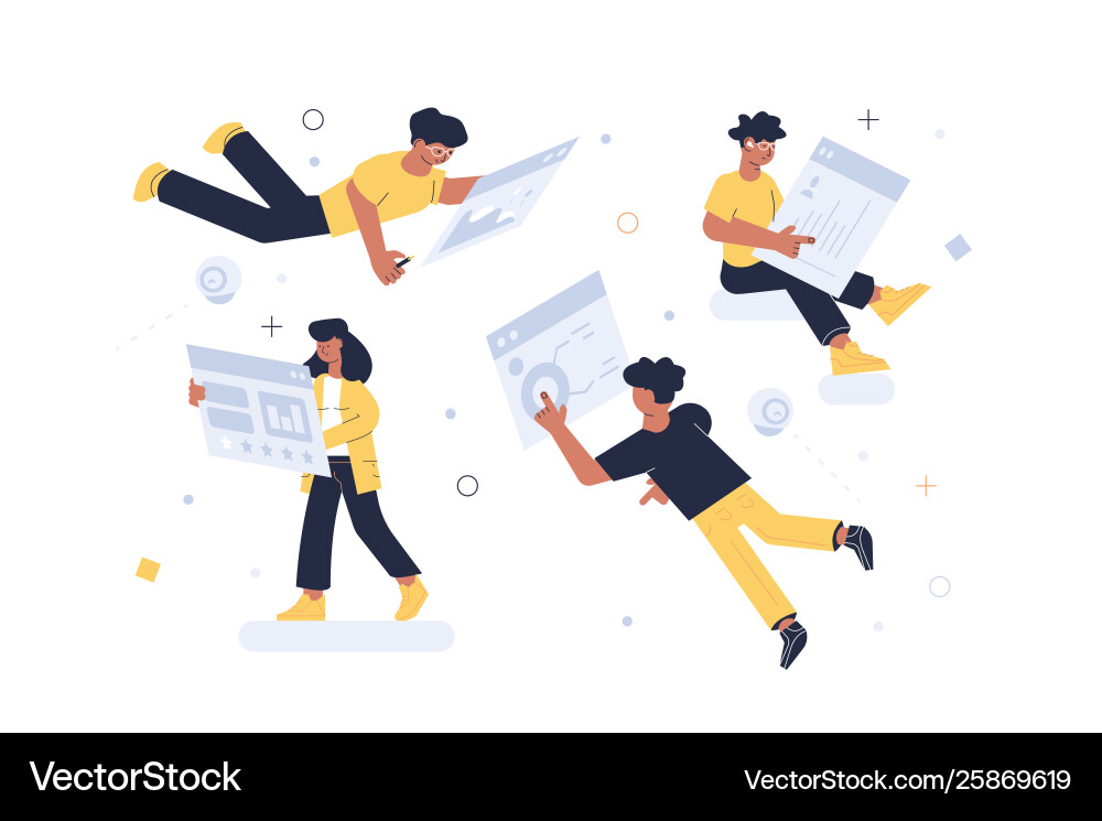 Team of Developers Collaborating vector image